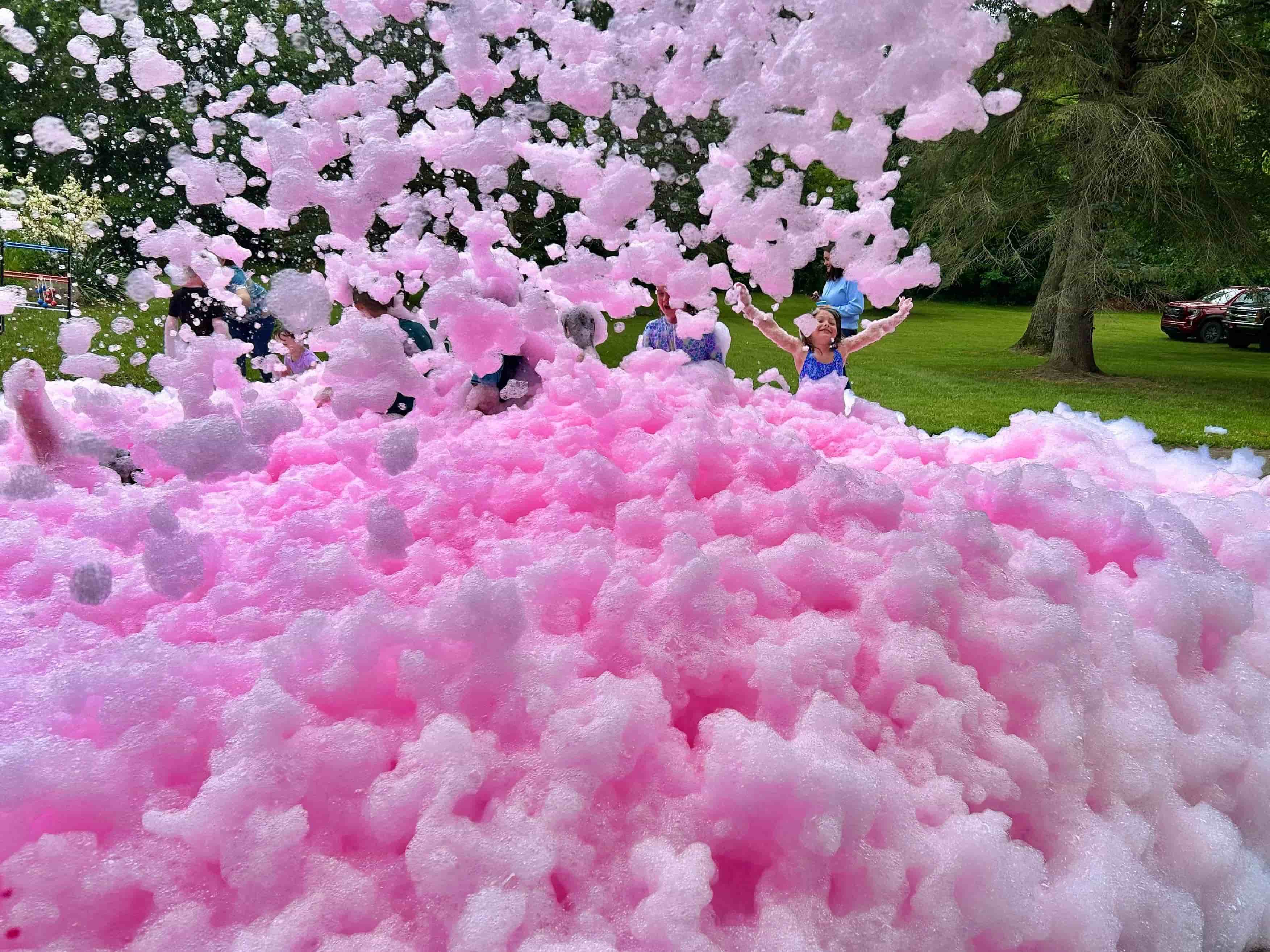 Big outdoor foam party in Conshohocken, PA.