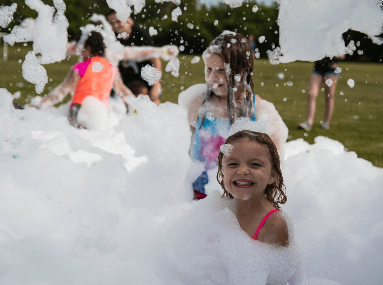 Fun foam party in Montgomery County, PA by Foam Boss.